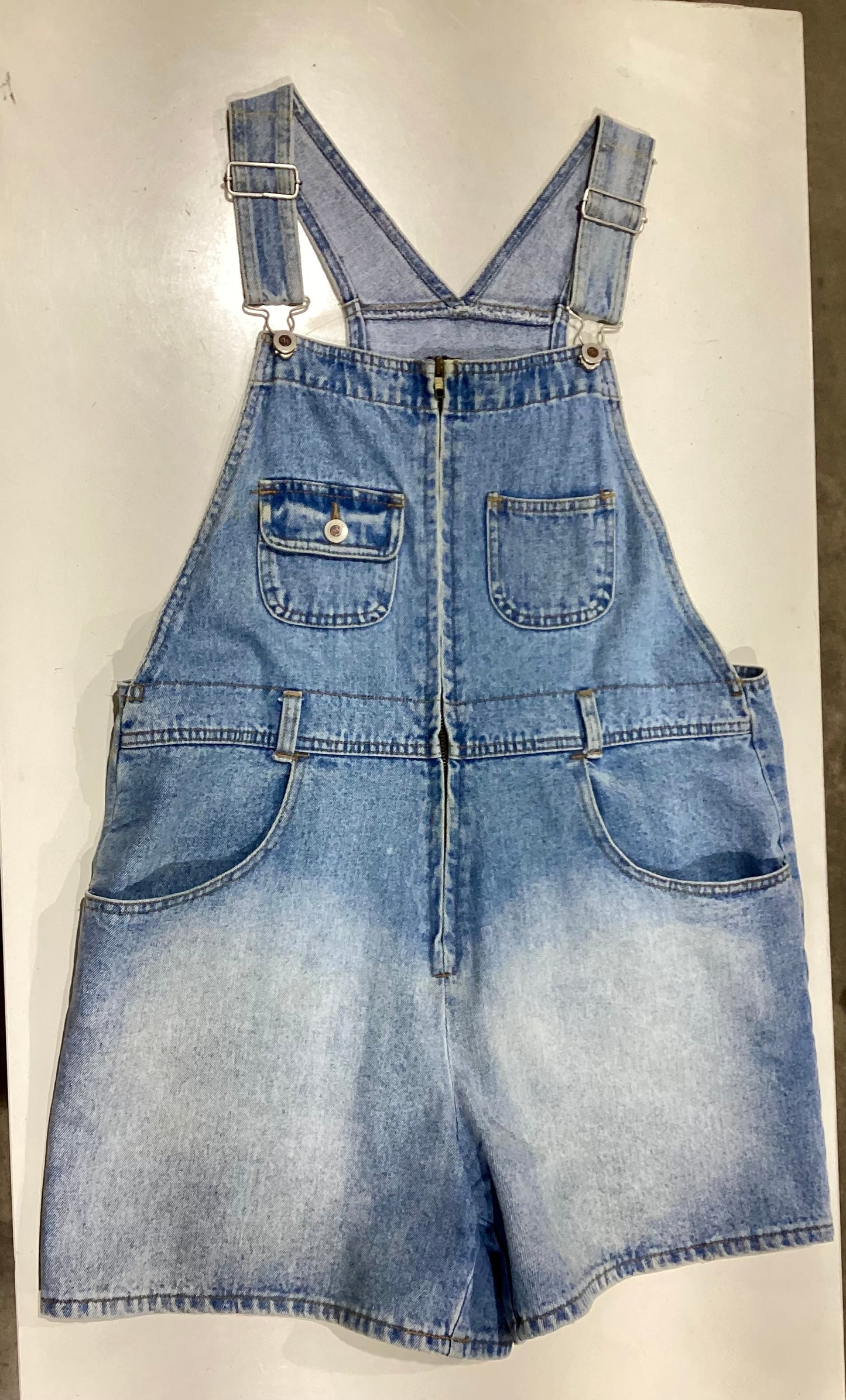 Denim Shortalls Stone Wash