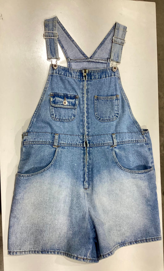 Denim Shortalls Stone Wash