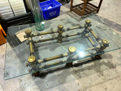 1970s Italian Bobbin Glass Coffee Table