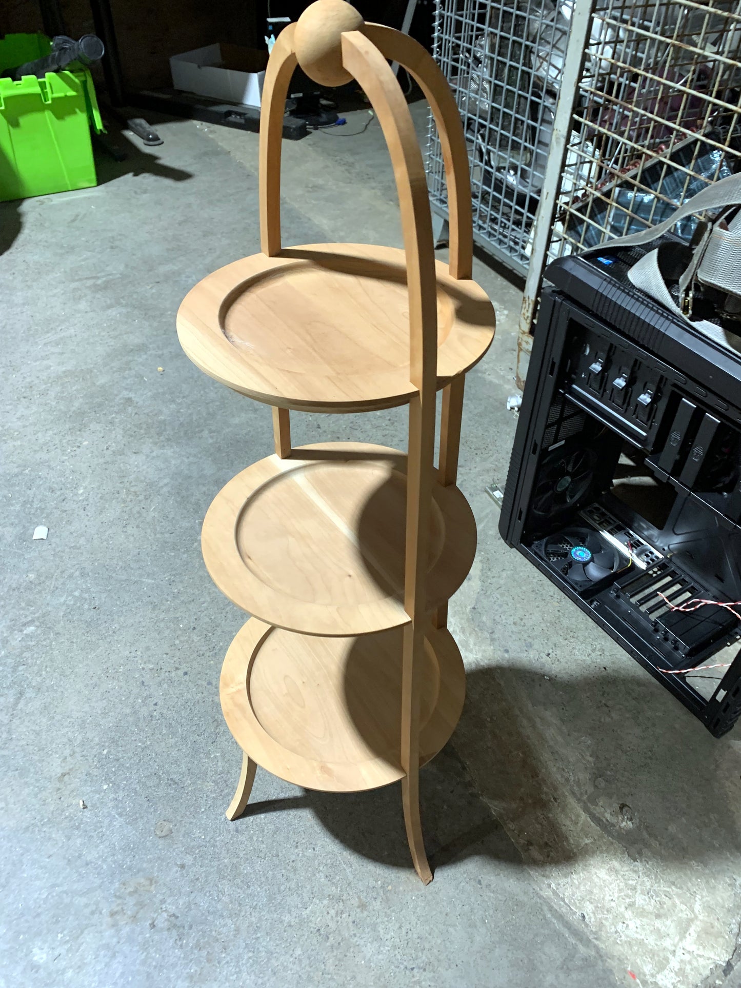 Three-Tier Cherry Wood Shelf