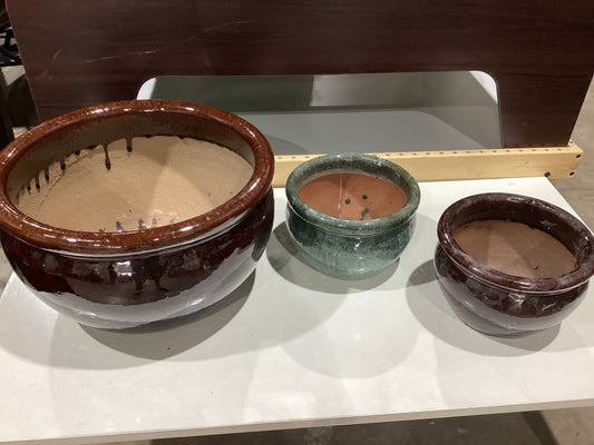 Set of 3 Decorative Ceramic Plant Pots