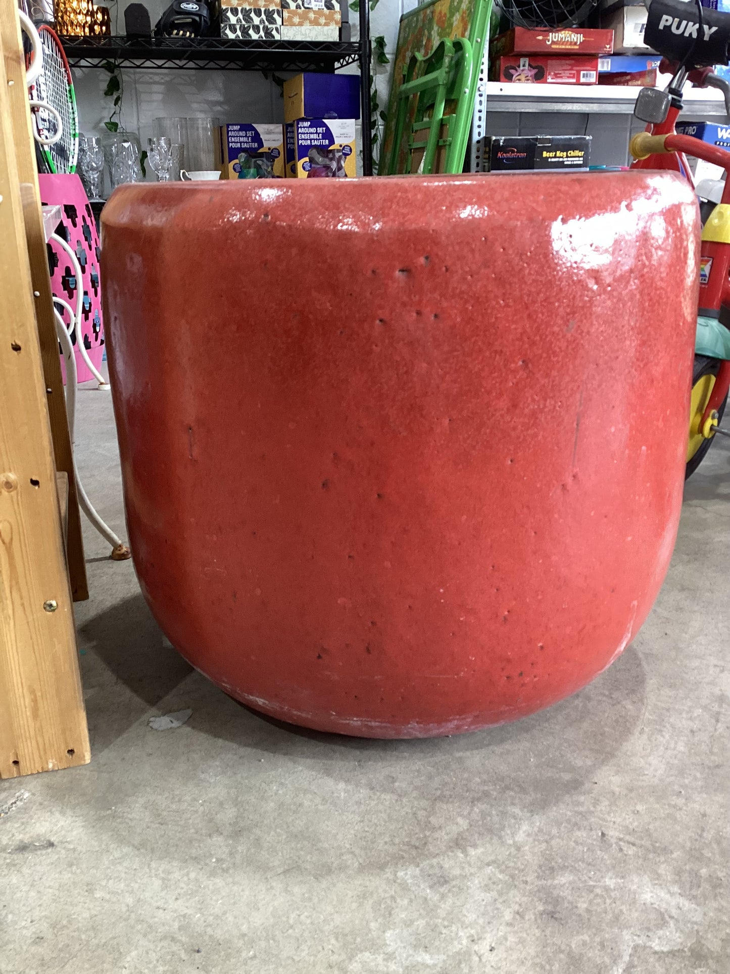 Large Red Ceramic Planter