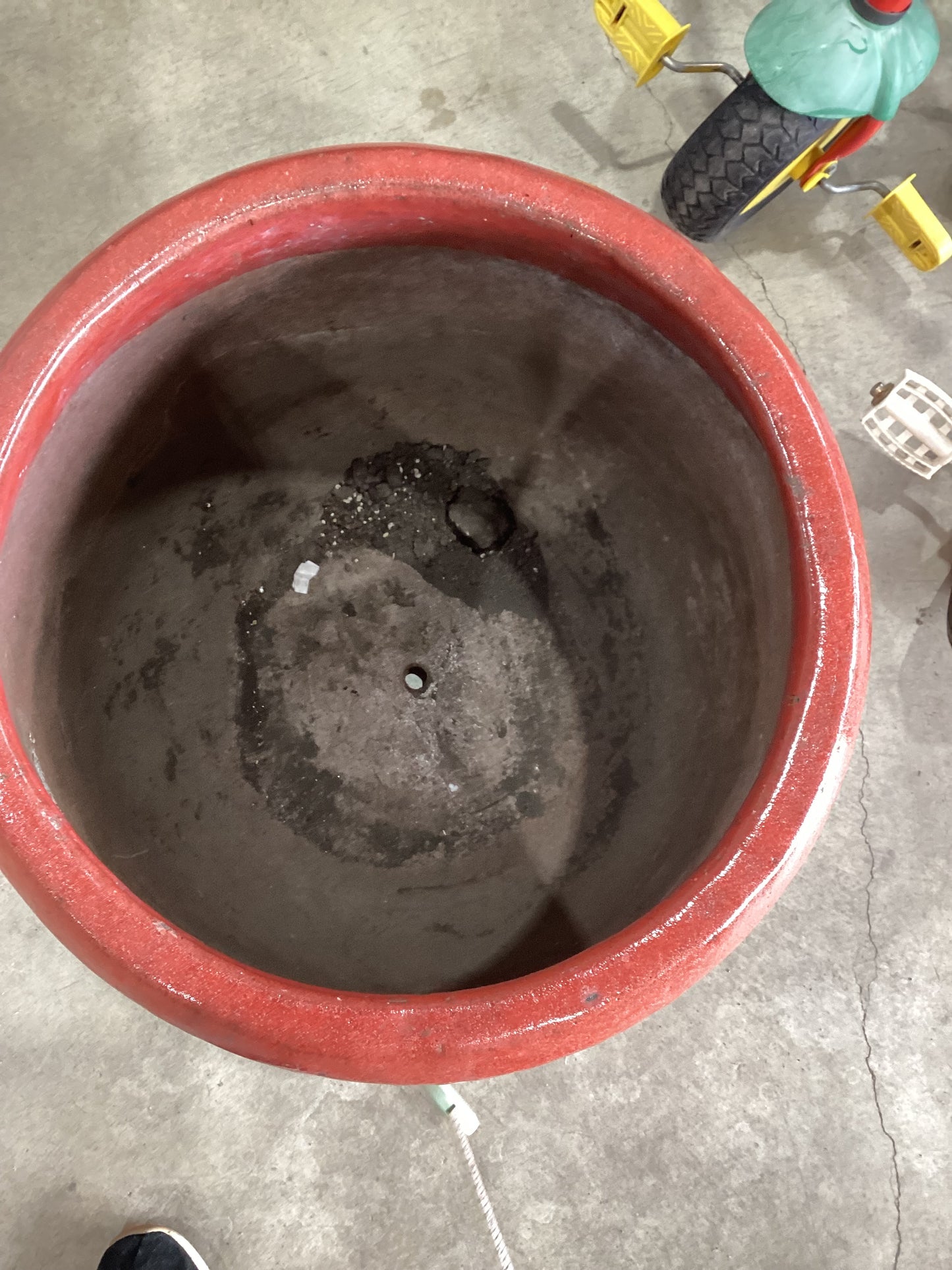Large Red Ceramic Planter