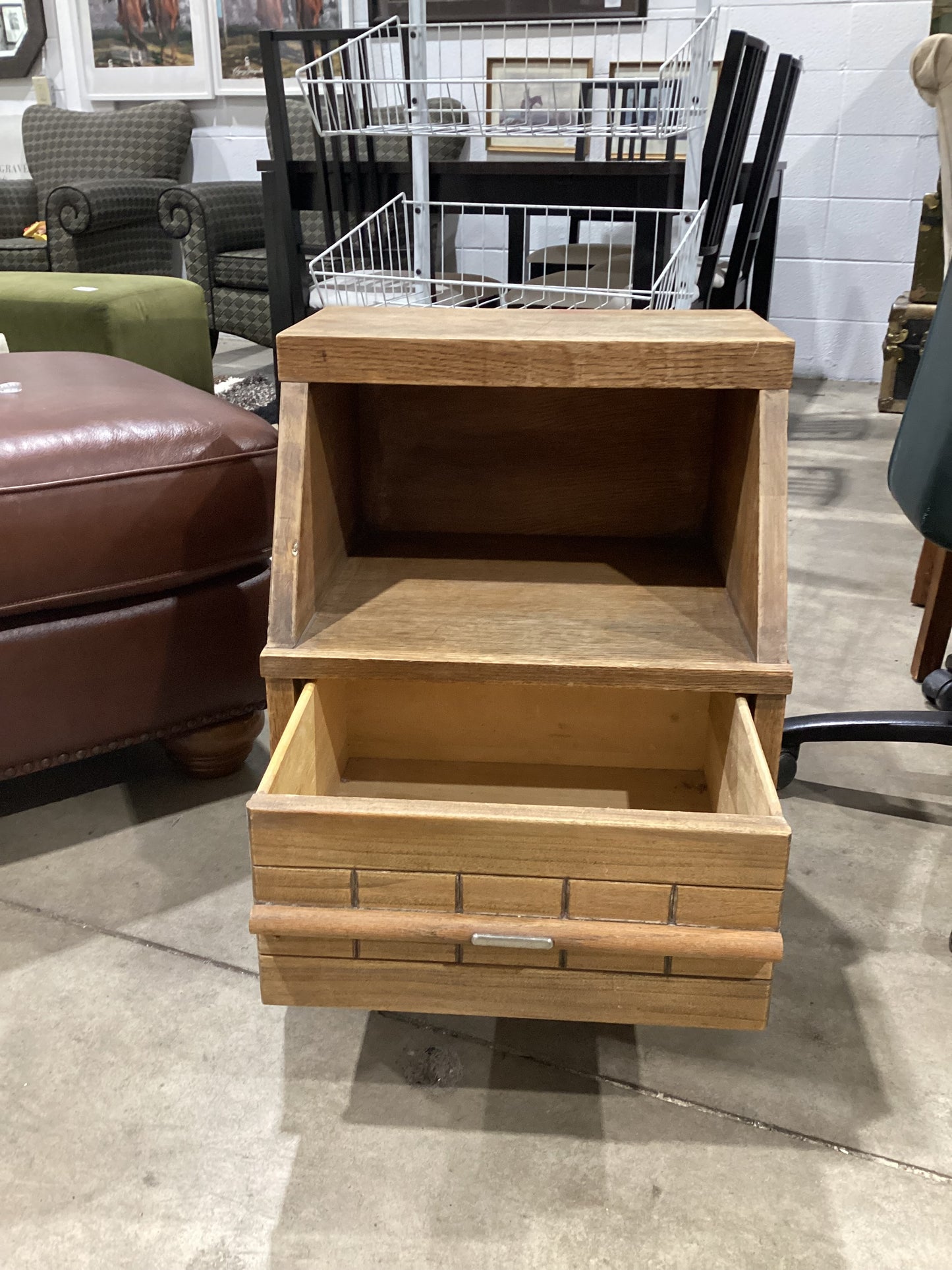 Wooden Nightstand with Drawer