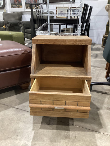 Wooden Nightstand with Drawer