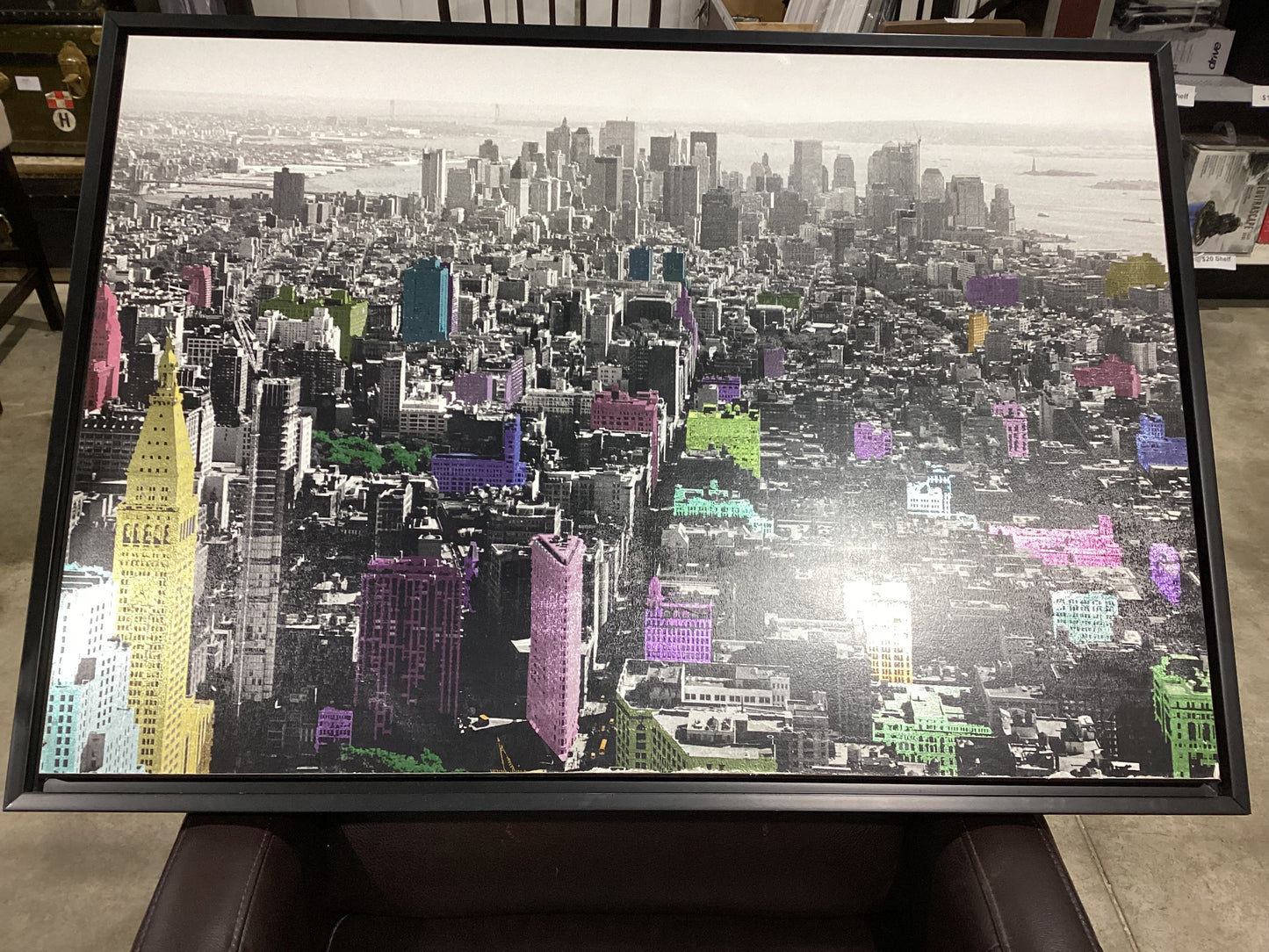 Framed NYC Skyline Art Print - 41" x 29.5"