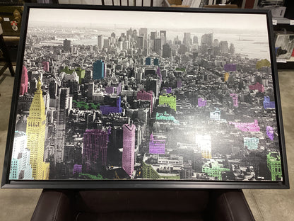Framed NYC Skyline Art Print - 41" x 29.5"