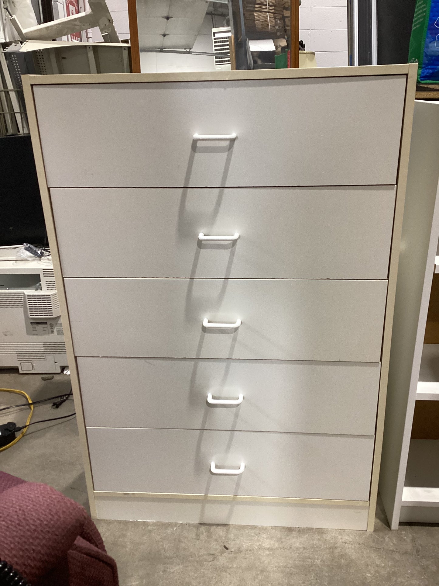 White 5-Drawer Dresser