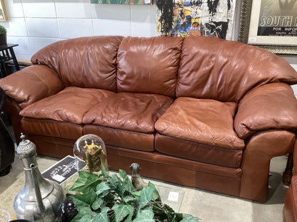 Brown Leather Sofa