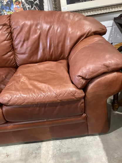 Brown Leather Sofa