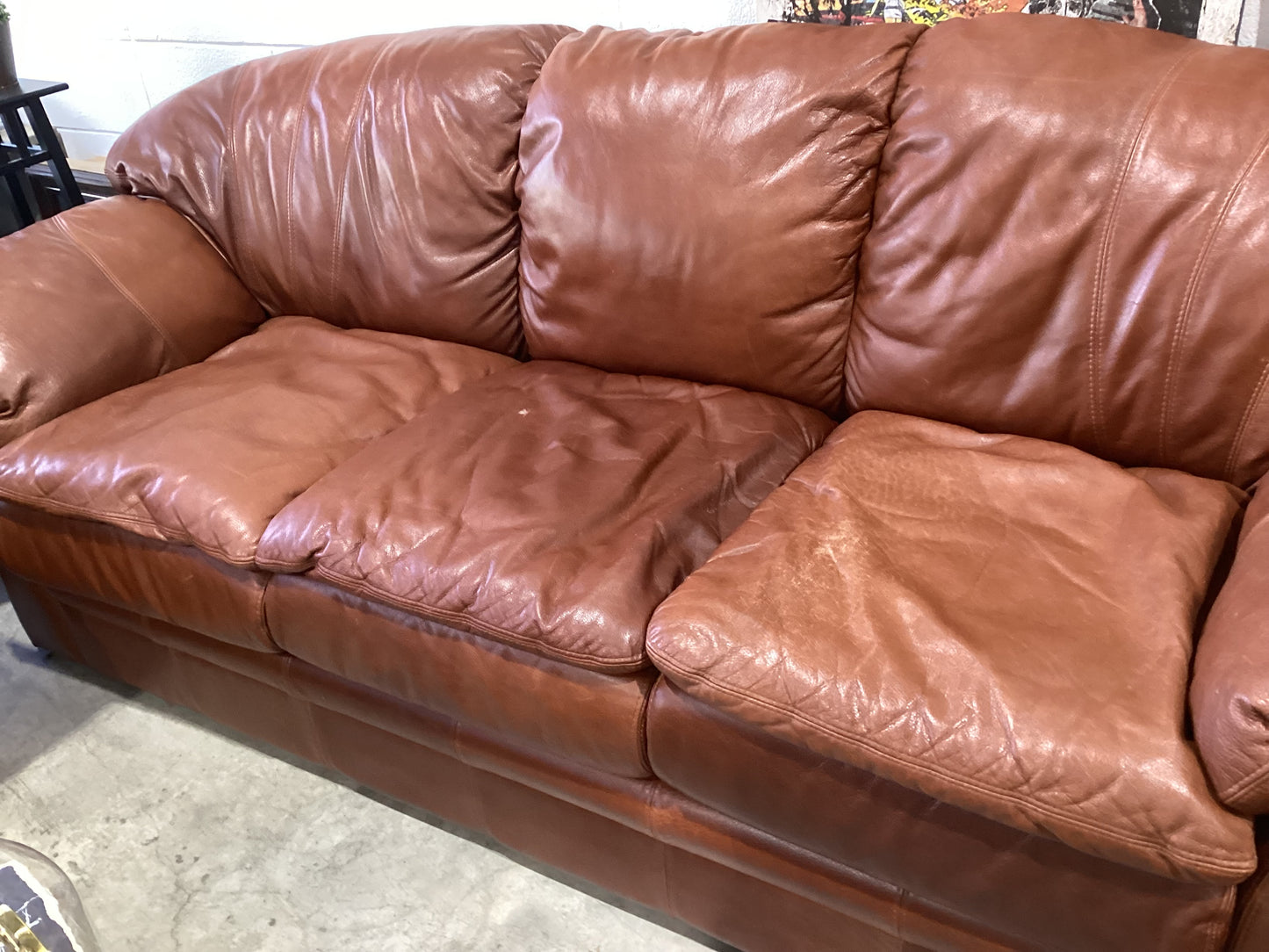 Brown Leather Sofa