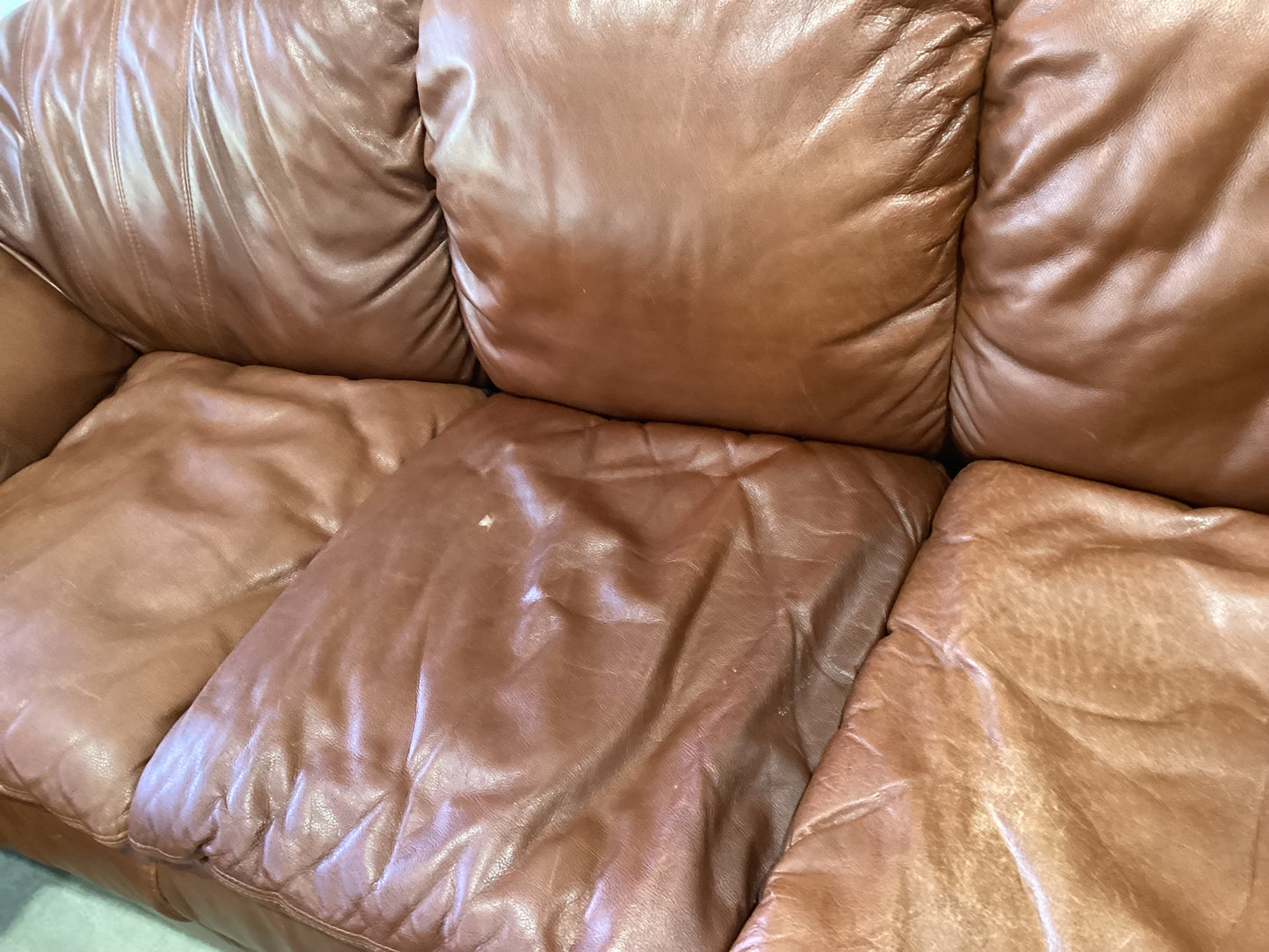 Brown Leather Sofa