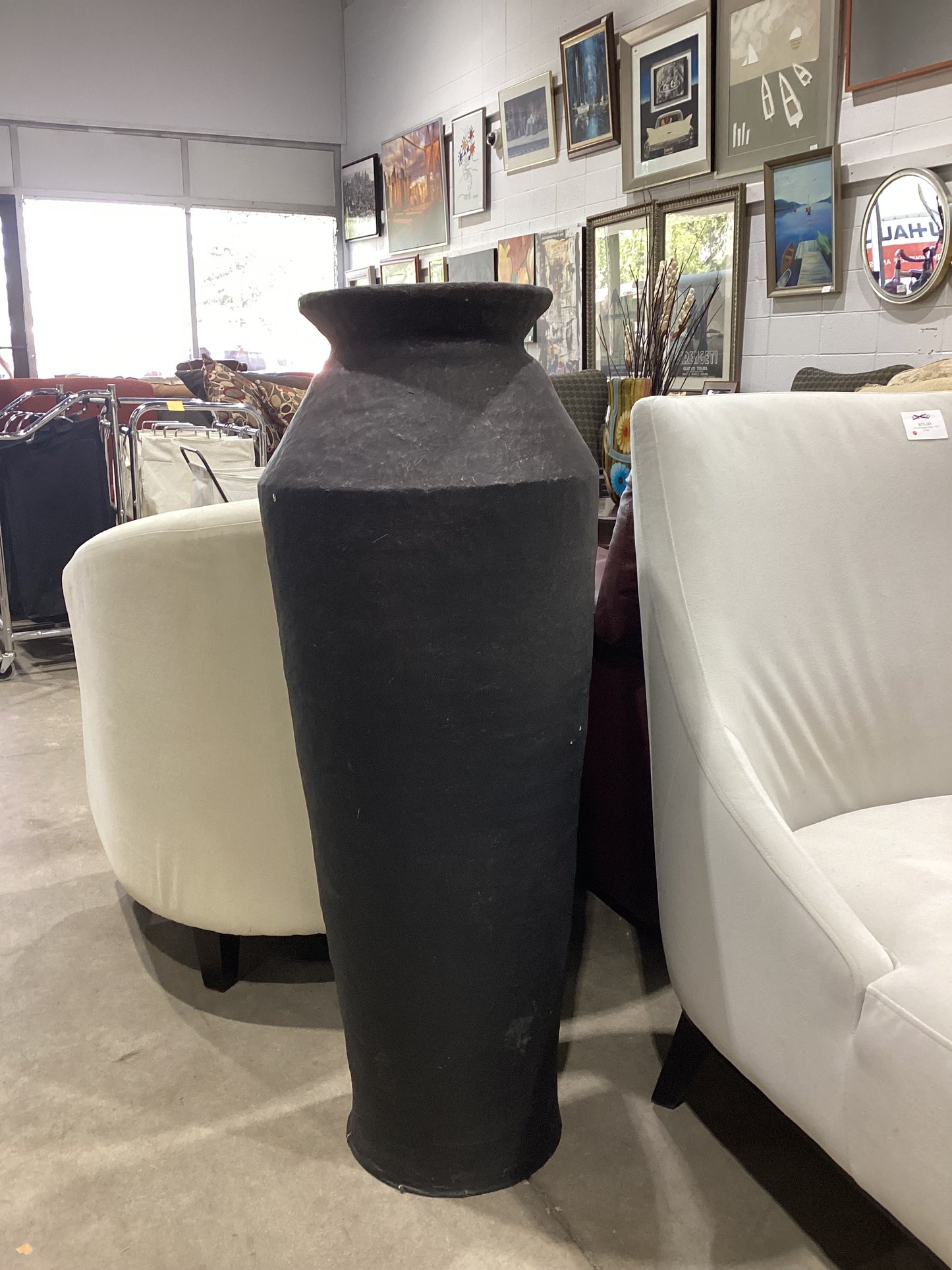 Large Decorative Black Vase