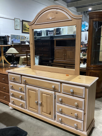 Wooden Dresser with Mirror