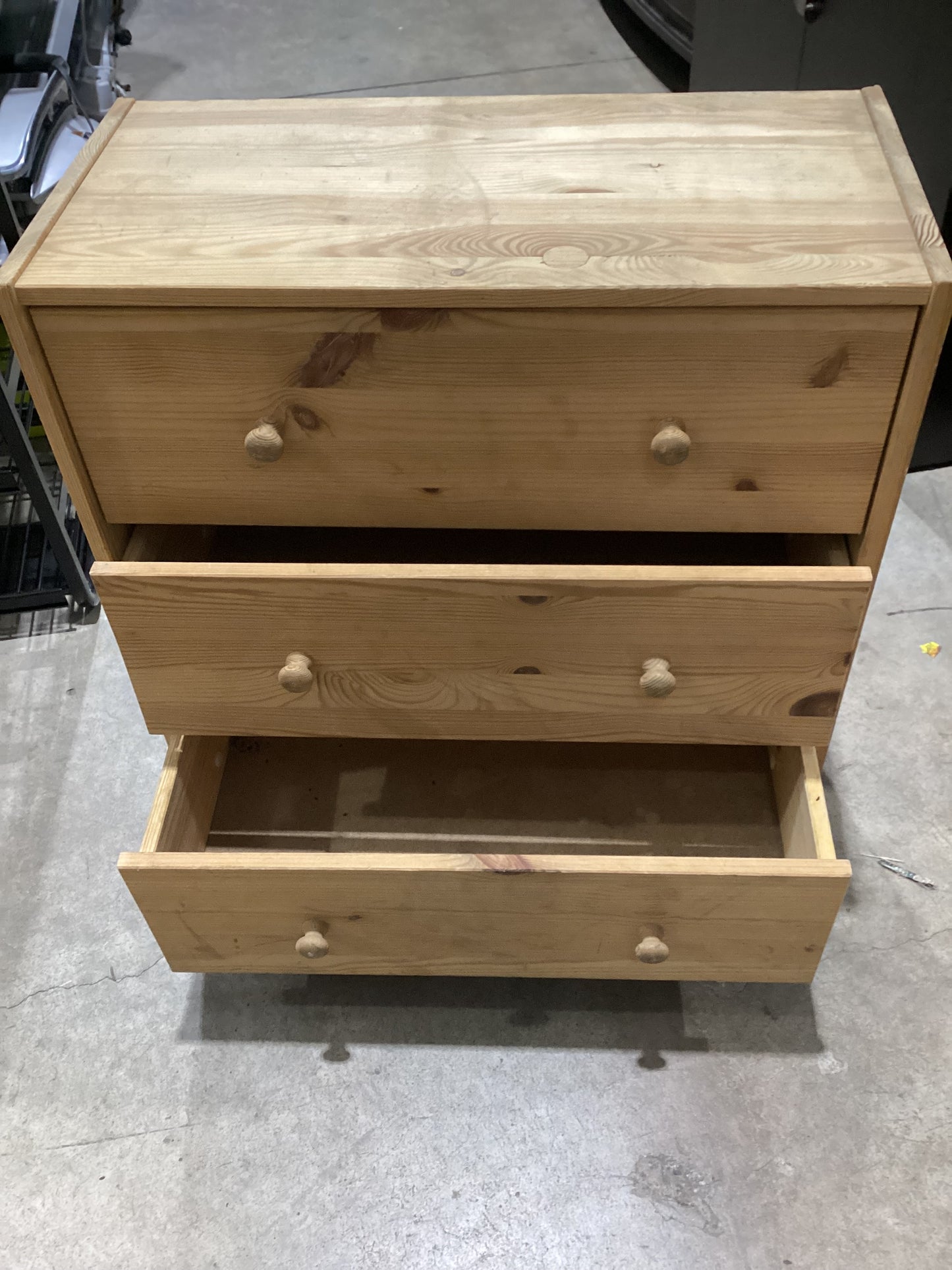 Wooden 3-Drawer Dresser