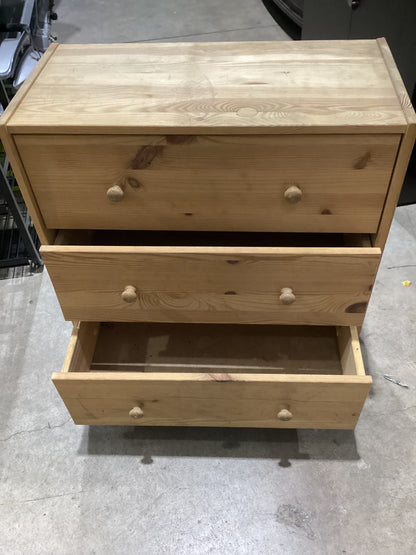 Wooden 3-Drawer Dresser
