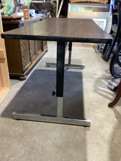 Adjustable Height Table - Brown