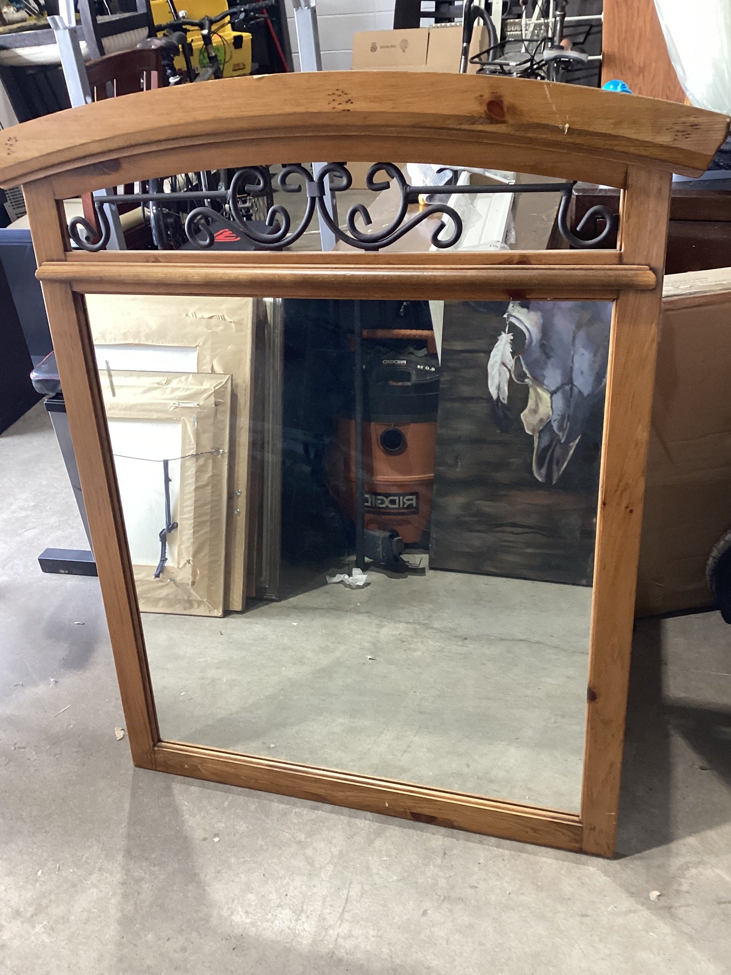 Wood Framed Wall Mirror