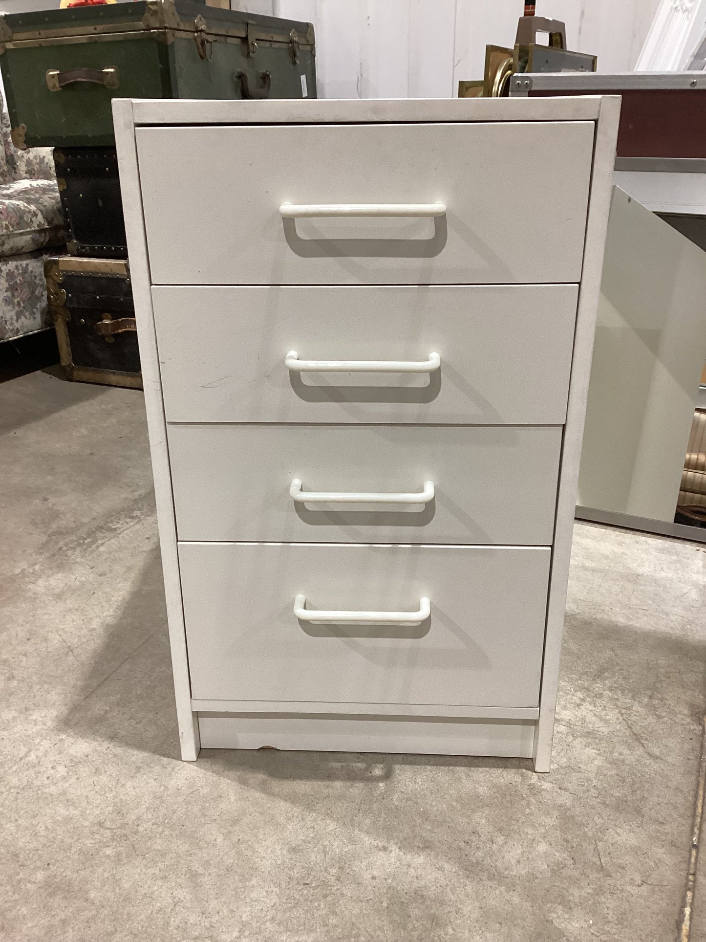 White 4-Drawer Filing Cabinet