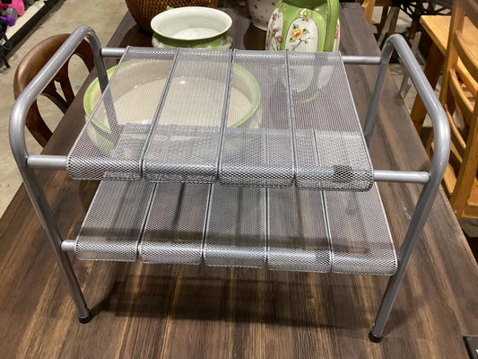 Silver Metal Shelf Rack extendable