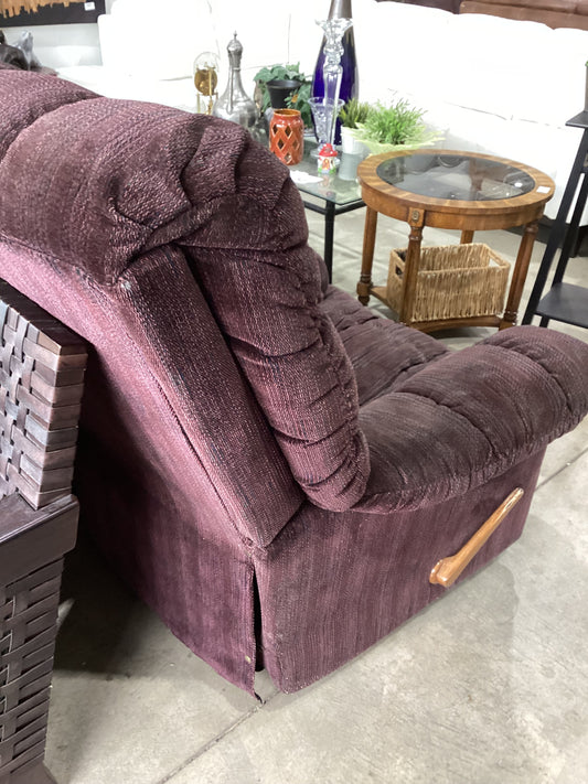 Plush Recliner Chair - Burgundy