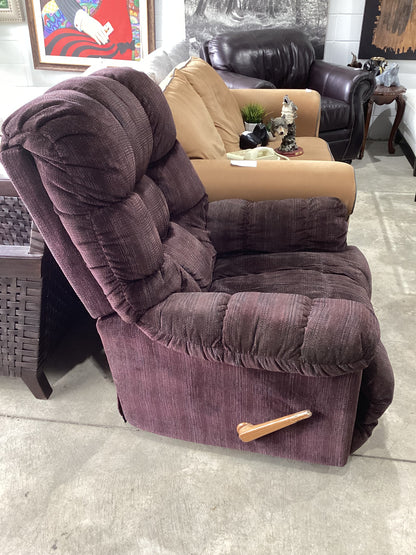 Plush Recliner Chair - Burgundy