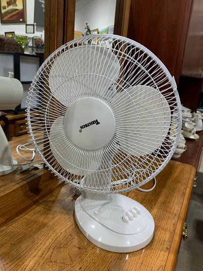 White Desk Fan