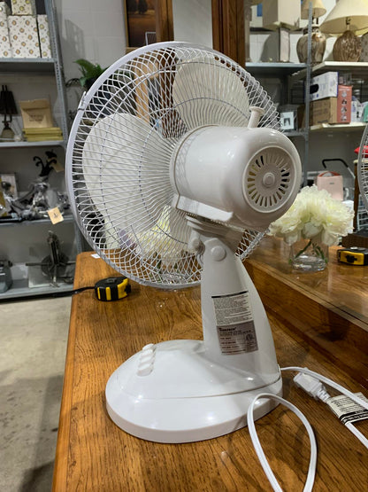 White Desk Fan