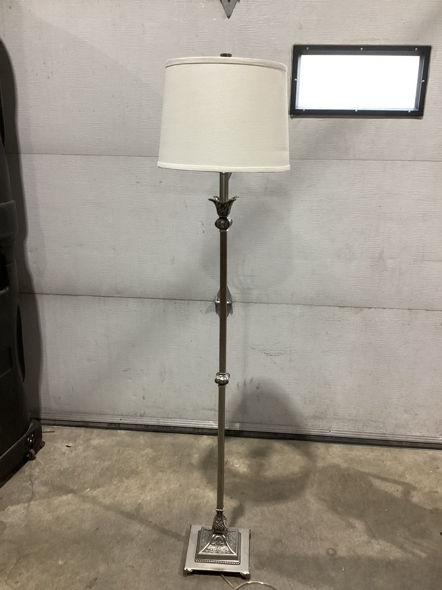Floor Lamp with White Shade