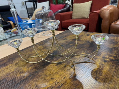 Elegant Crystal Candlestick Holder