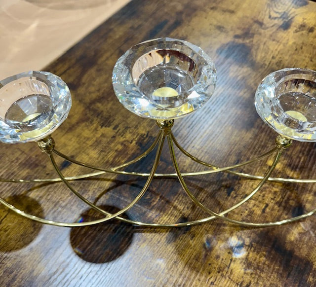 Elegant Crystal Candlestick Holder