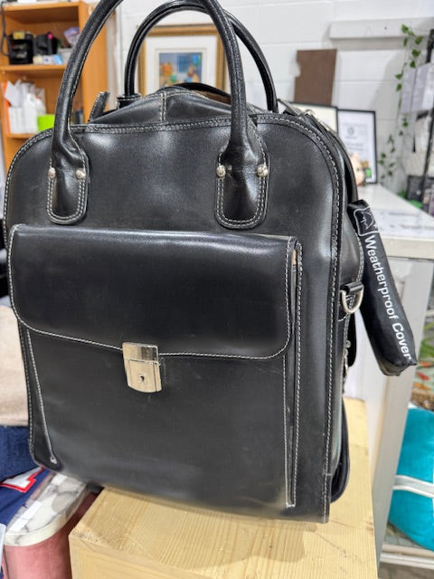 MaKlein Vertical Wheeled Briefcase