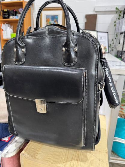 MaKlein Vertical Wheeled Briefcase