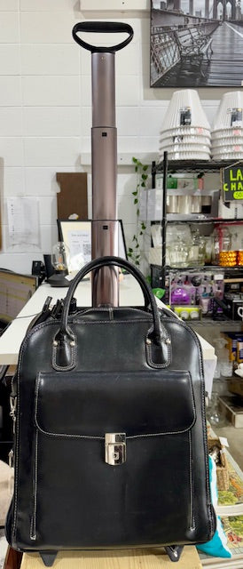 MaKlein Vertical Wheeled Briefcase