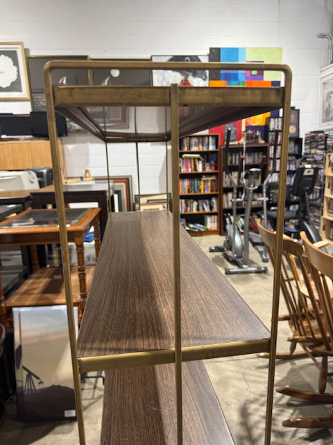 Brown & Gold Metal Bookshelf