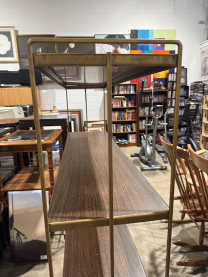 Brown & Gold Metal Bookshelf