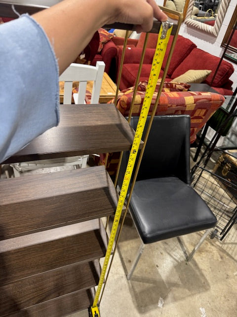 Brown & Gold Metal Bookshelf