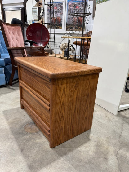 Wooden 2 Drawer Nightstand