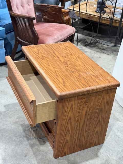 Wooden 2 Drawer Nightstand