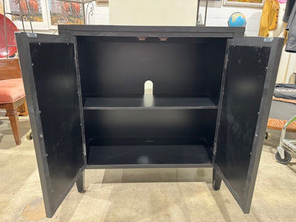 Black Accent Cabinet With Doors