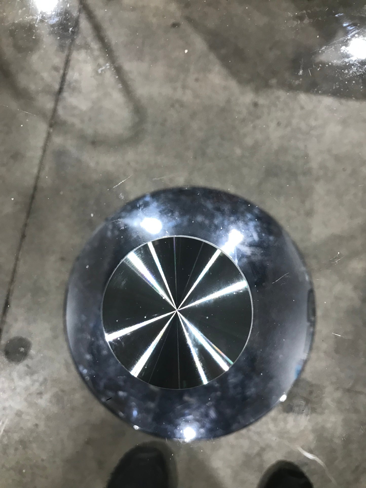 Round Glass Table with Chrome Base