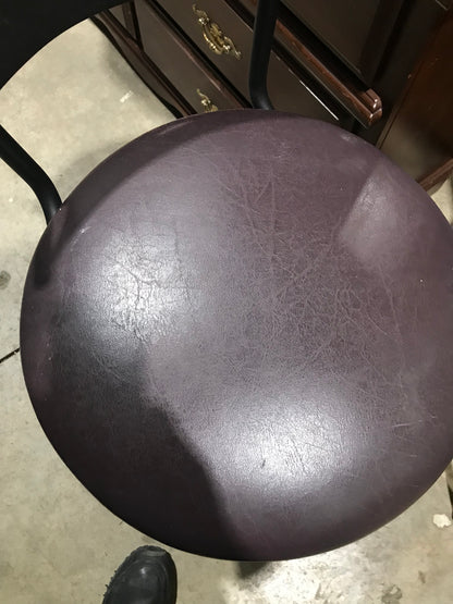 Burgundy Metal Swivel Bar Stool - 1 available