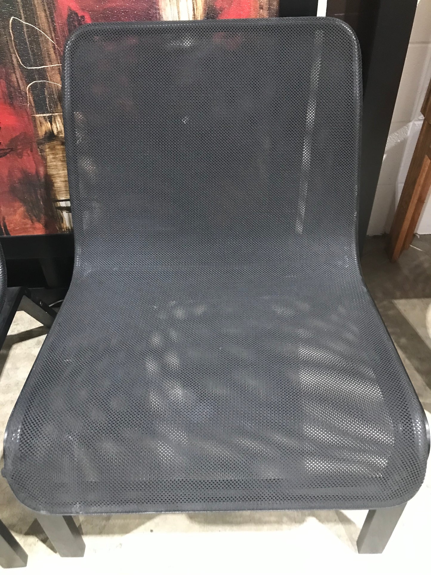 Ikea Black Mesh-Back Chairs - Set of 2