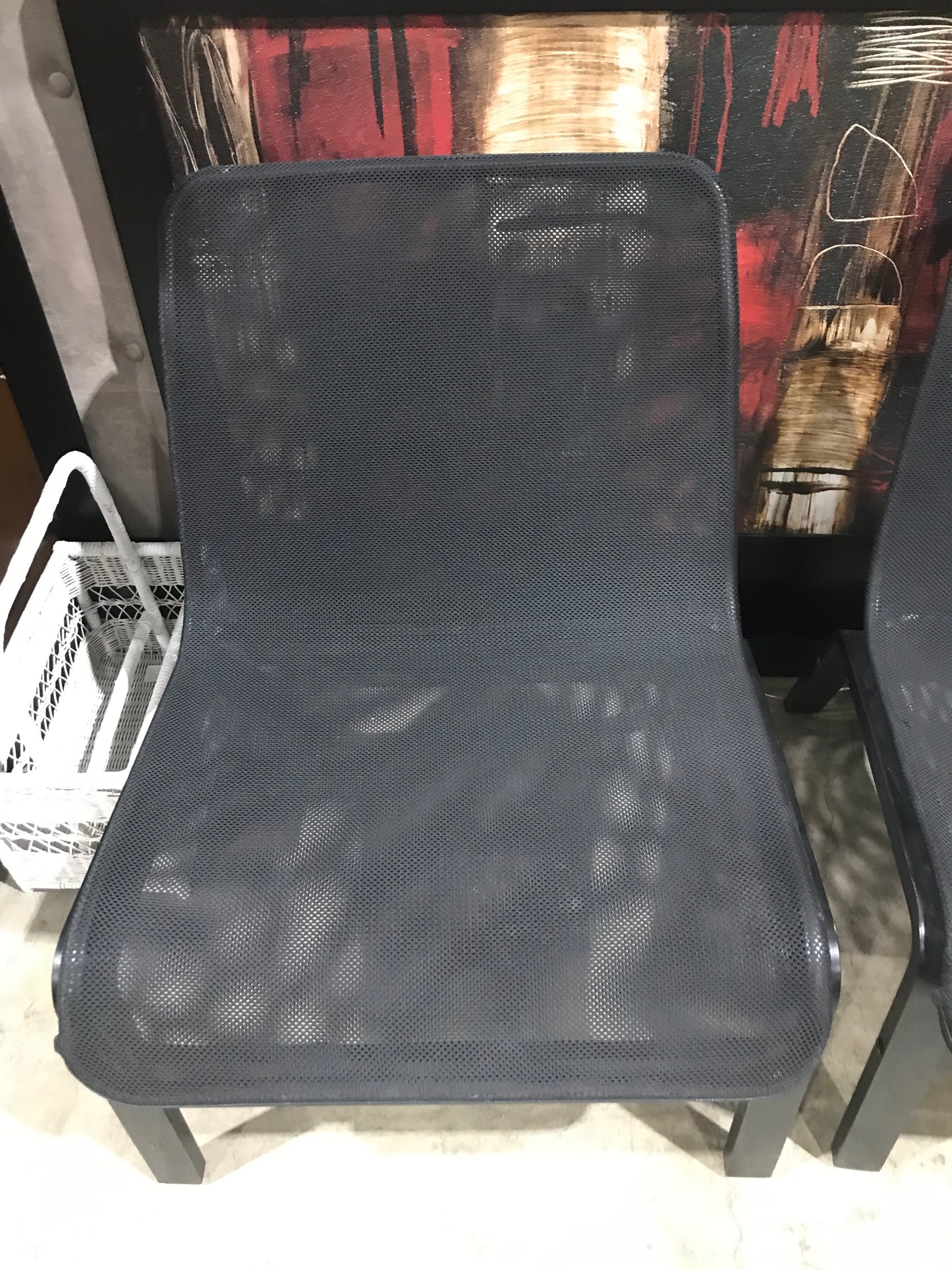 Ikea Black Mesh-Back Chairs - Set of 2