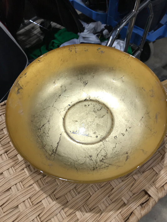 10.5" Gold Leaf Painted Bowl