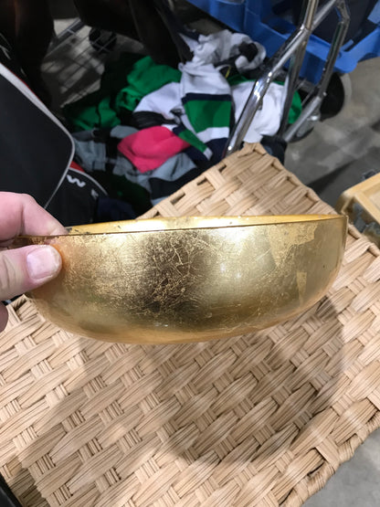 10.5" Gold Leaf Painted Bowl