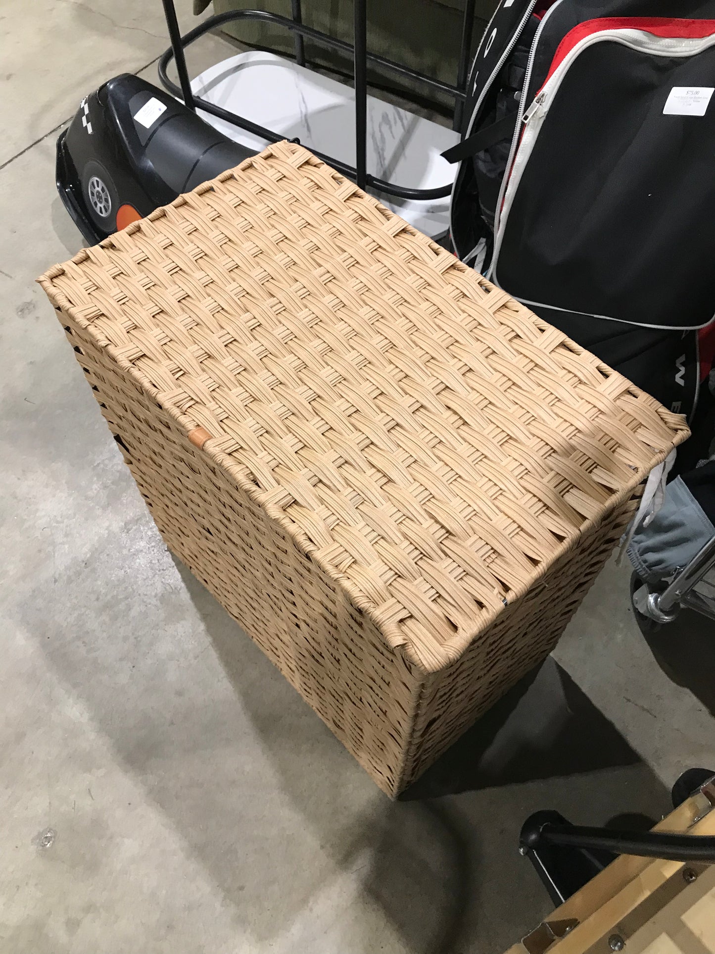 Wicker Looking Hamper (13"D x 22"W x 24"H)