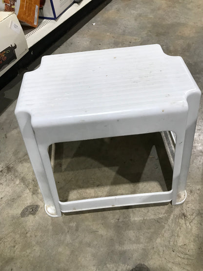 White Plastic 2-Step Stool