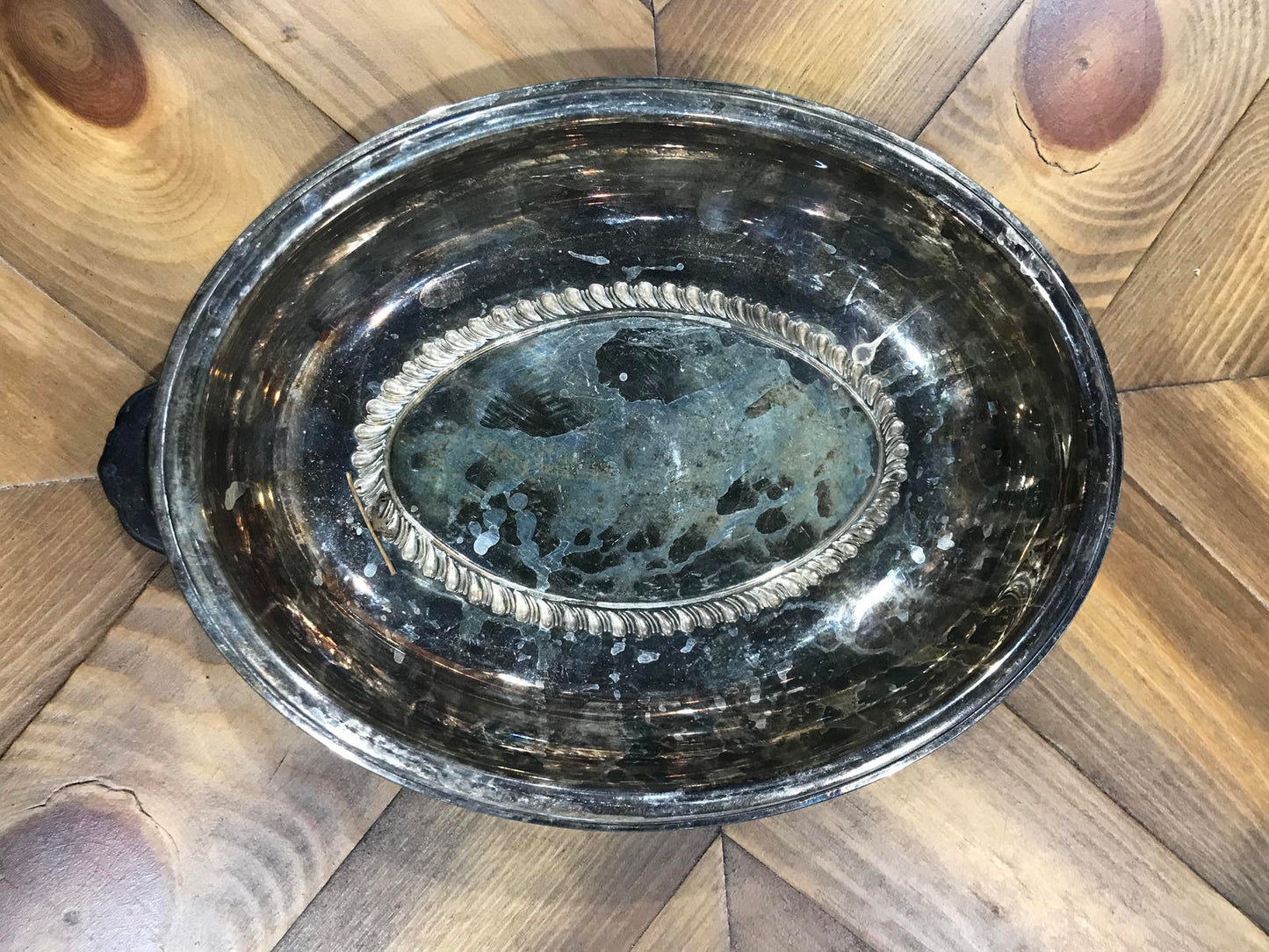 Silver Plated Serving Dish - 10”W x 7”D