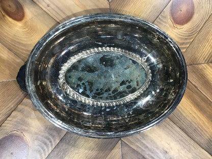 Silver Plated Serving Dish - 10”W x 7”D